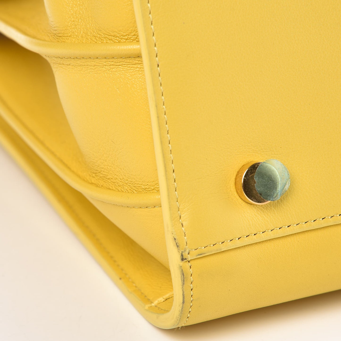 Grained Calfskin Small Sac De Jour Yellow