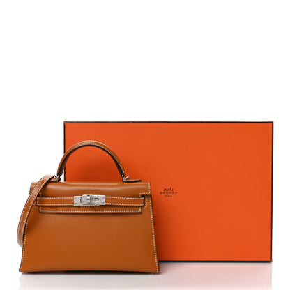 Hermes Veau Butler Mini Kelly Sellier 20 Natural Sable 9 of 9