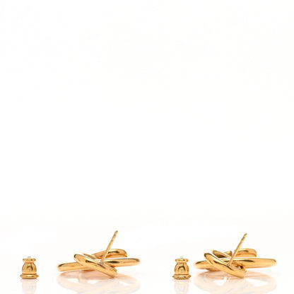 Christian Dior Metal CD Navy Earrings Gold 5 of 5