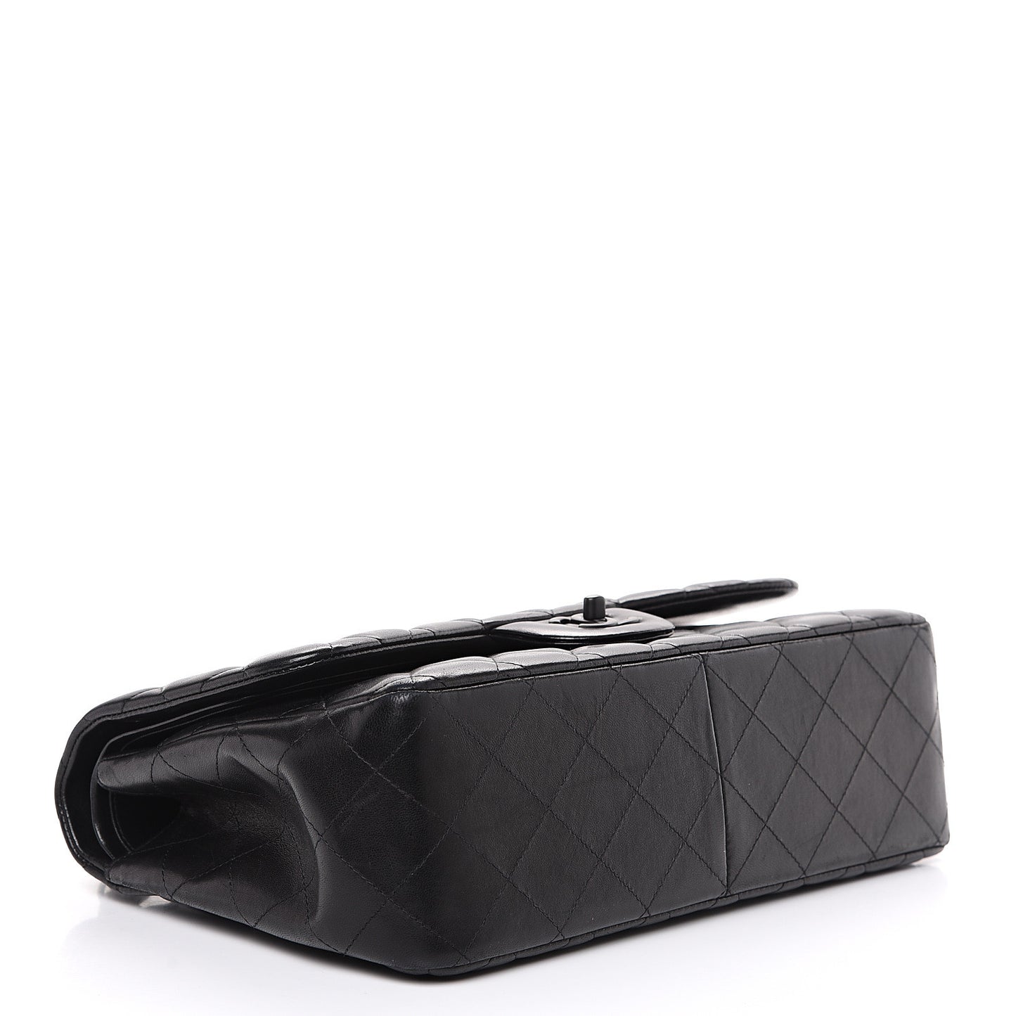 Lambskin Quilted Jumbo Double Flap So Black