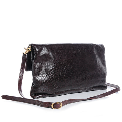 Balenciaga Agneau Giant 12 Gold Hardware Envelope Strap Clutch Cigare Fonce 3 of 10