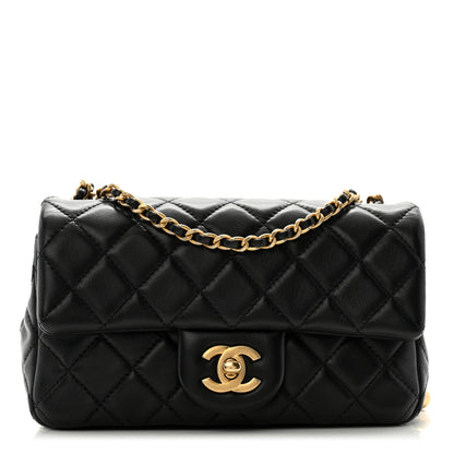 Chanel Lambskin Quilted Mini Rectangular Pearl Crush Flap Black 1 of 14