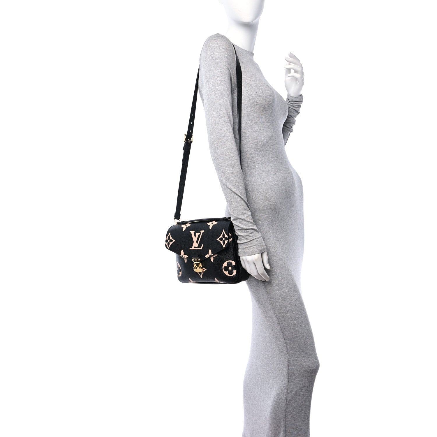 Louis Vuitton Empreinte Monogram Giant Pochette Metis Black Beige 2 of 11