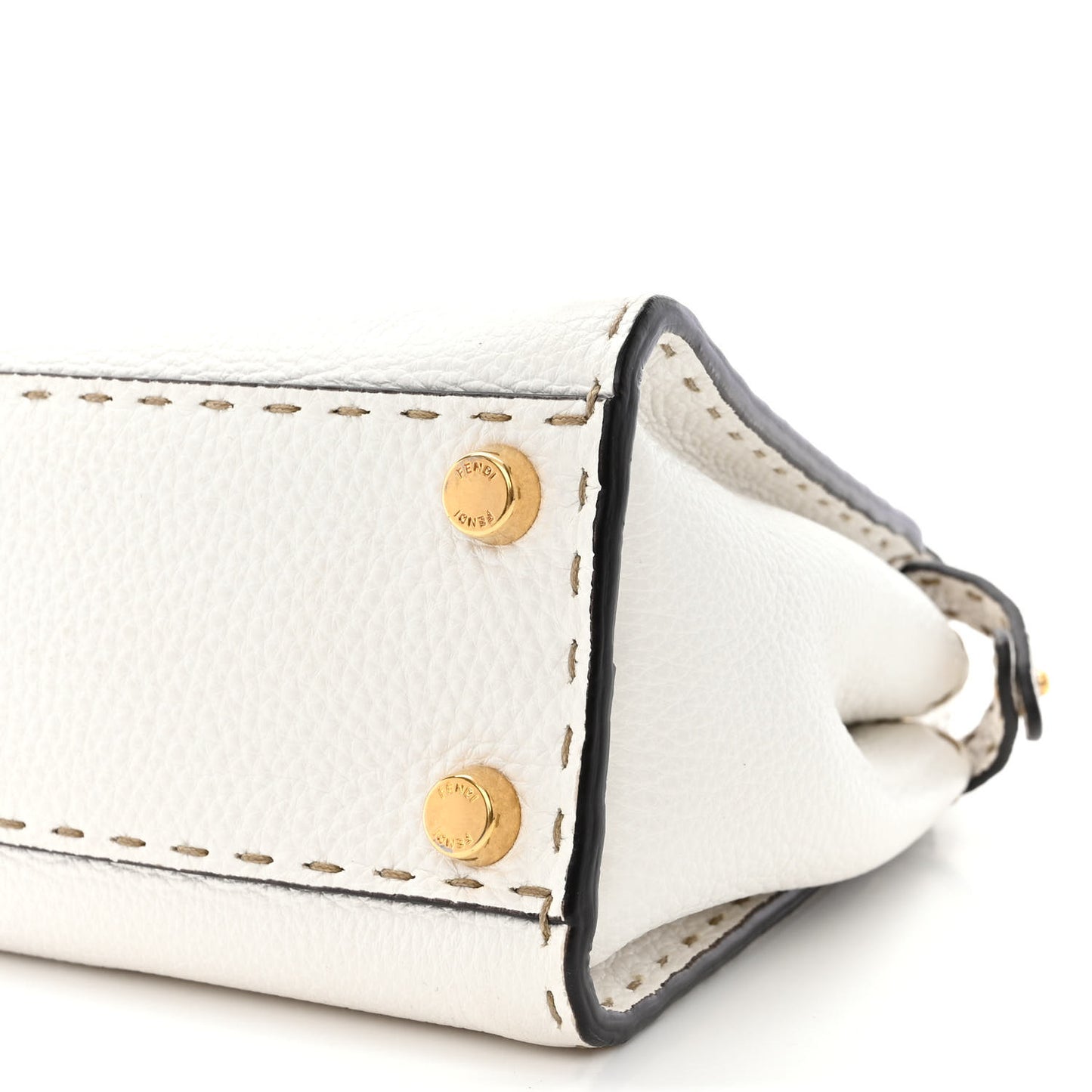 Cuoio Romano Selleria Mini Peekaboo Iconic Satchel White