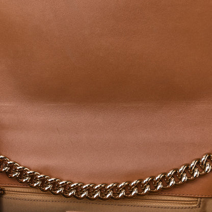 Chanel Glazed Calfskin Quilted Large Boy Flap Beige 12 of 14