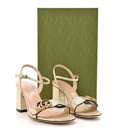 Gucci Galassia GG Marmont Ankle Wrap 75mm Sandals 36.5 Platino 10 of 10