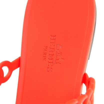 Hermes Rubber Chaine d'Ancre Nude Sandals 39 Pavot 9 of 13