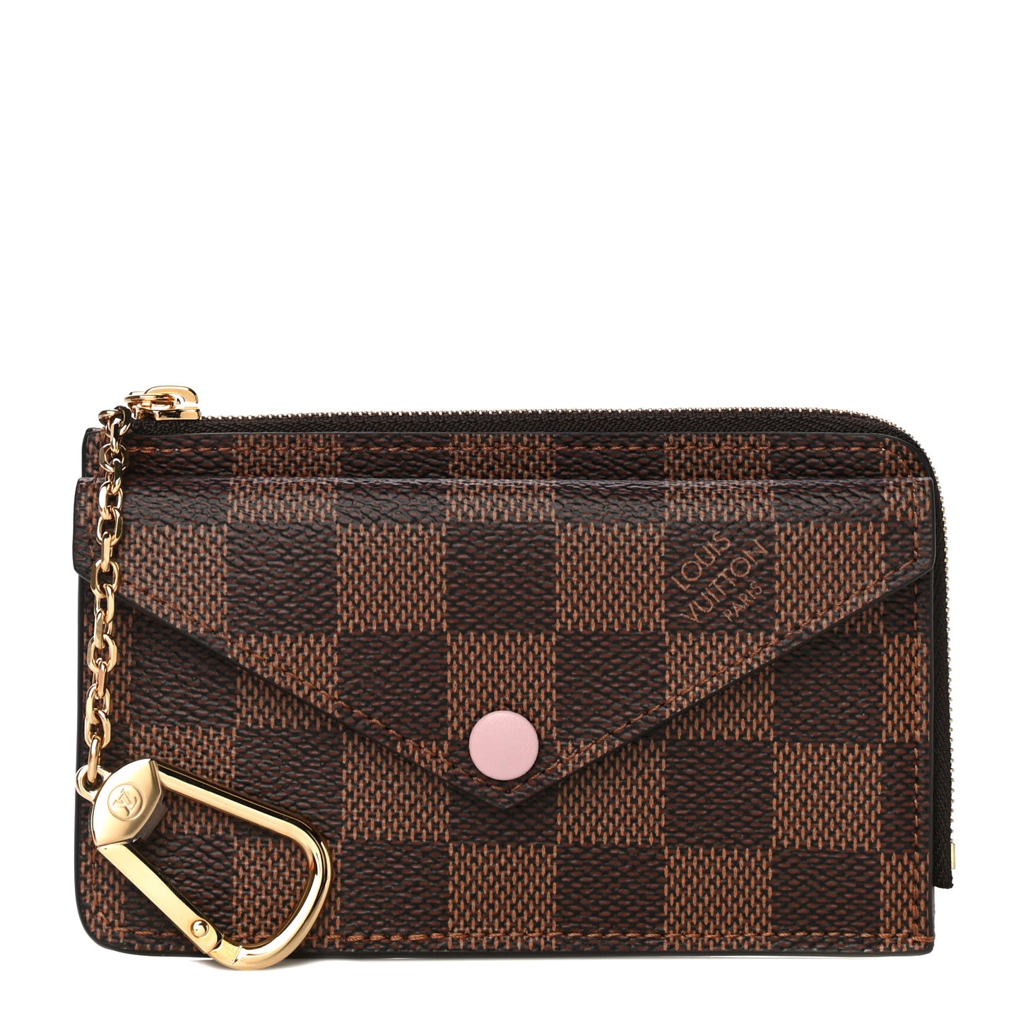 Damier Ebene Recto Verso Card Holder Rose Ballerine
