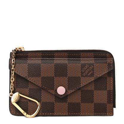 Louis Vuitton Damier Ebene Recto Verso Card Holder Rose Ballerine 1 of 10