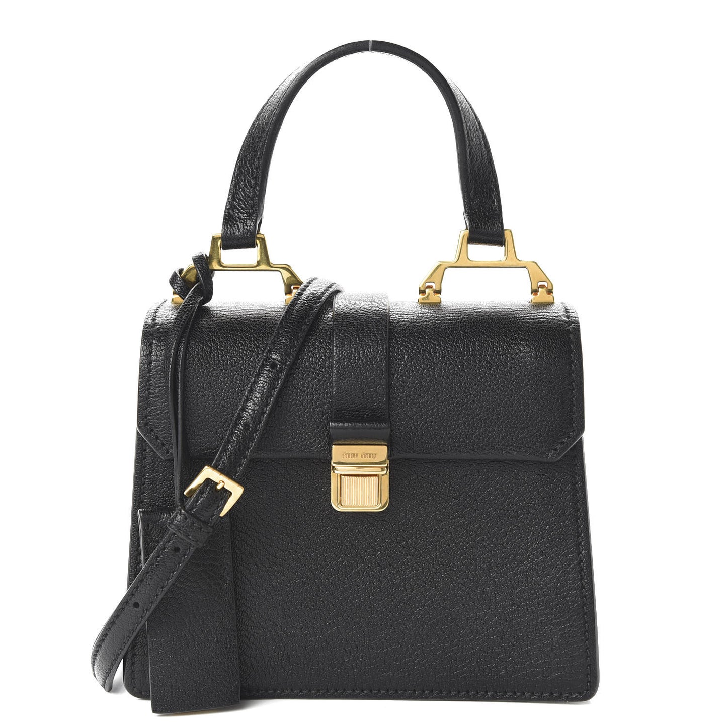 Goatskin Bandoliera Madras Shoulder Bag Black