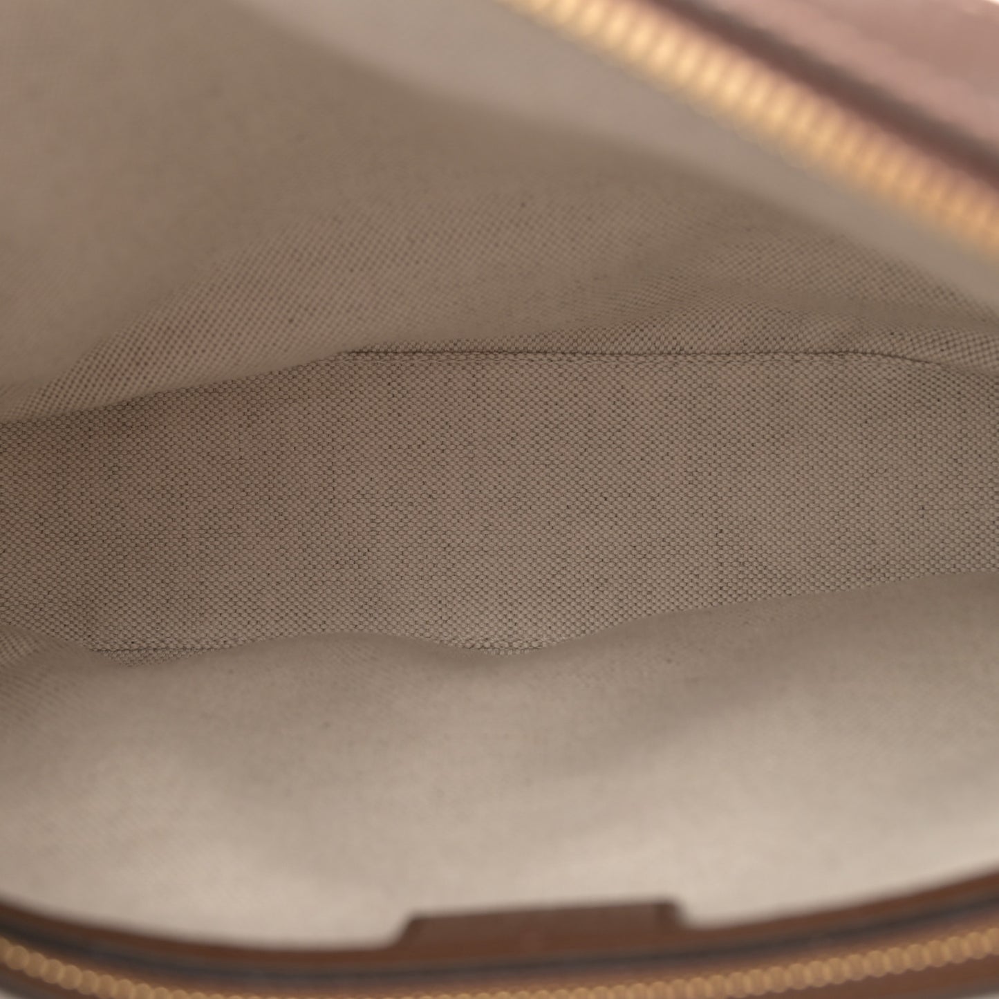 GG Supreme Monogram Azalea Calfskin Retro Interlocking G Messenger Shoulder Bag Beige Ebony Brown Sugar