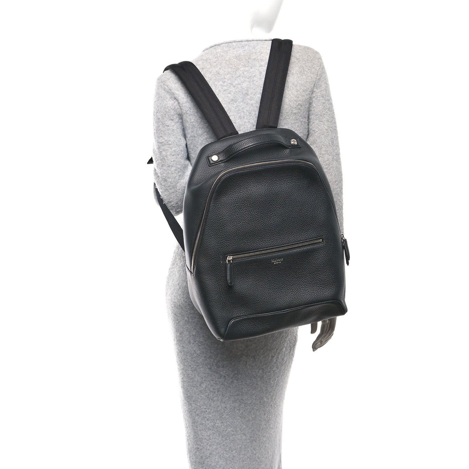 Mulberry Heavy Grained Calfskin City Backpack Black 2 of 9