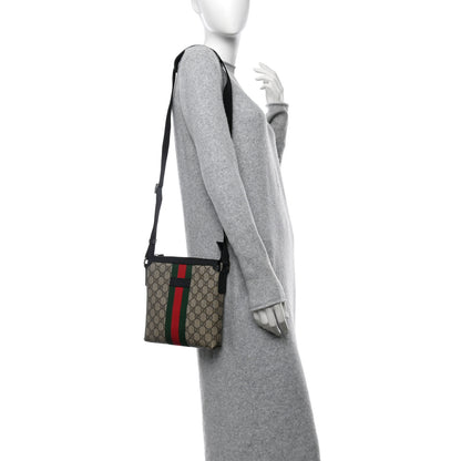 Gucci GG Supreme Monogram Web Messenger Bag Black 2 of 10