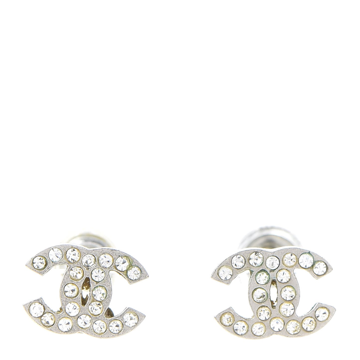 Crystal Timeless CC Earrings Silver