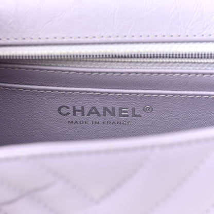 Chanel Aged Calfskin Chevron Quilted 2.55 Reissue Mini Flap Light Purple 6 of 13