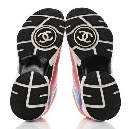 Chanel Farbic Suede Calfskin CC Sneakers 39 Multicolor 5 of 9