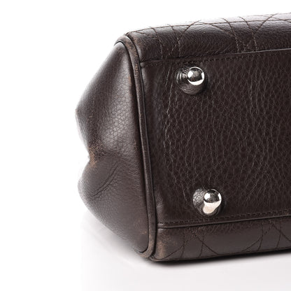 Christian Dior Calfskin Cannage Shoulder Bag Dark Brown 10 of 24