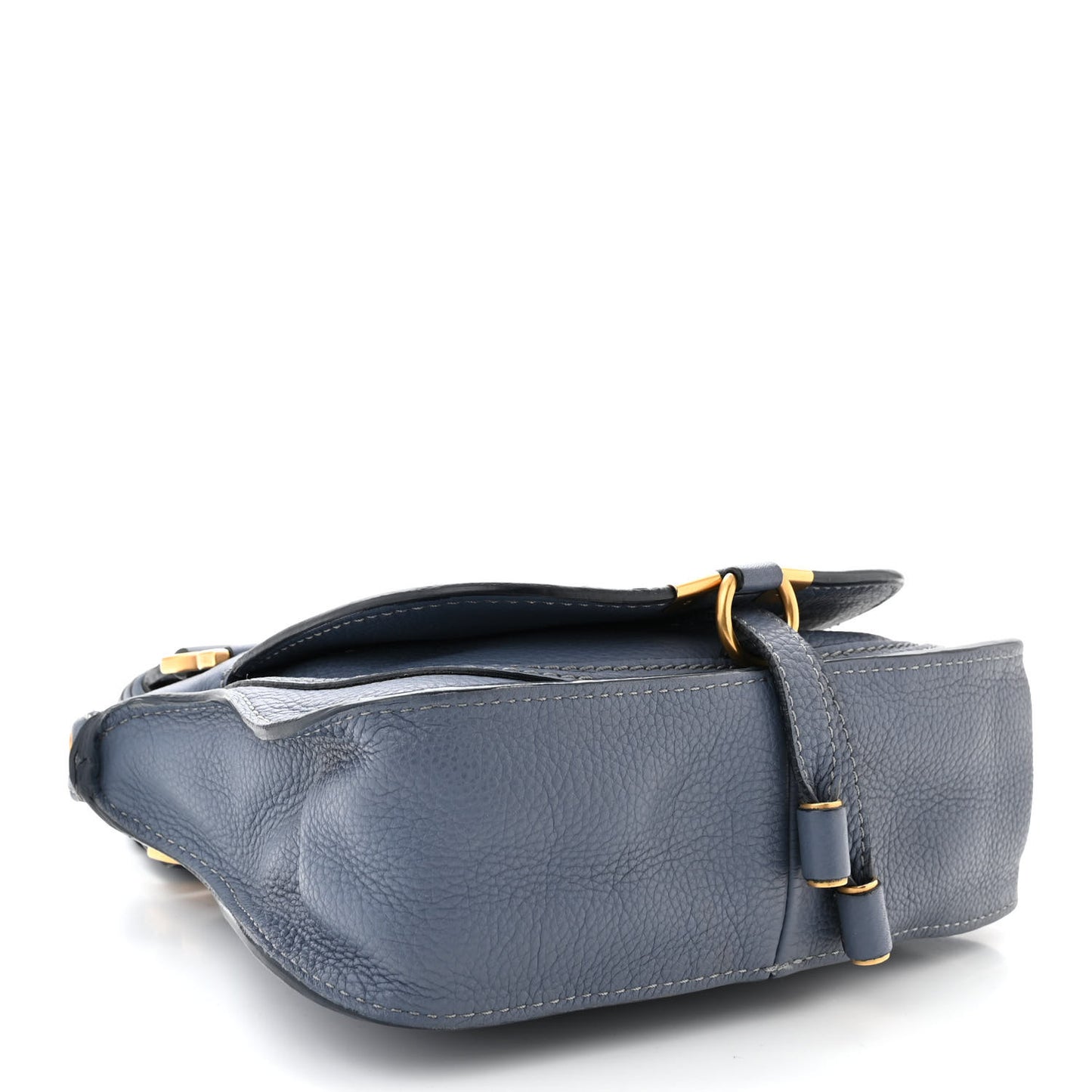 Calfskin Small Marcie Satchel Shady Cobalt