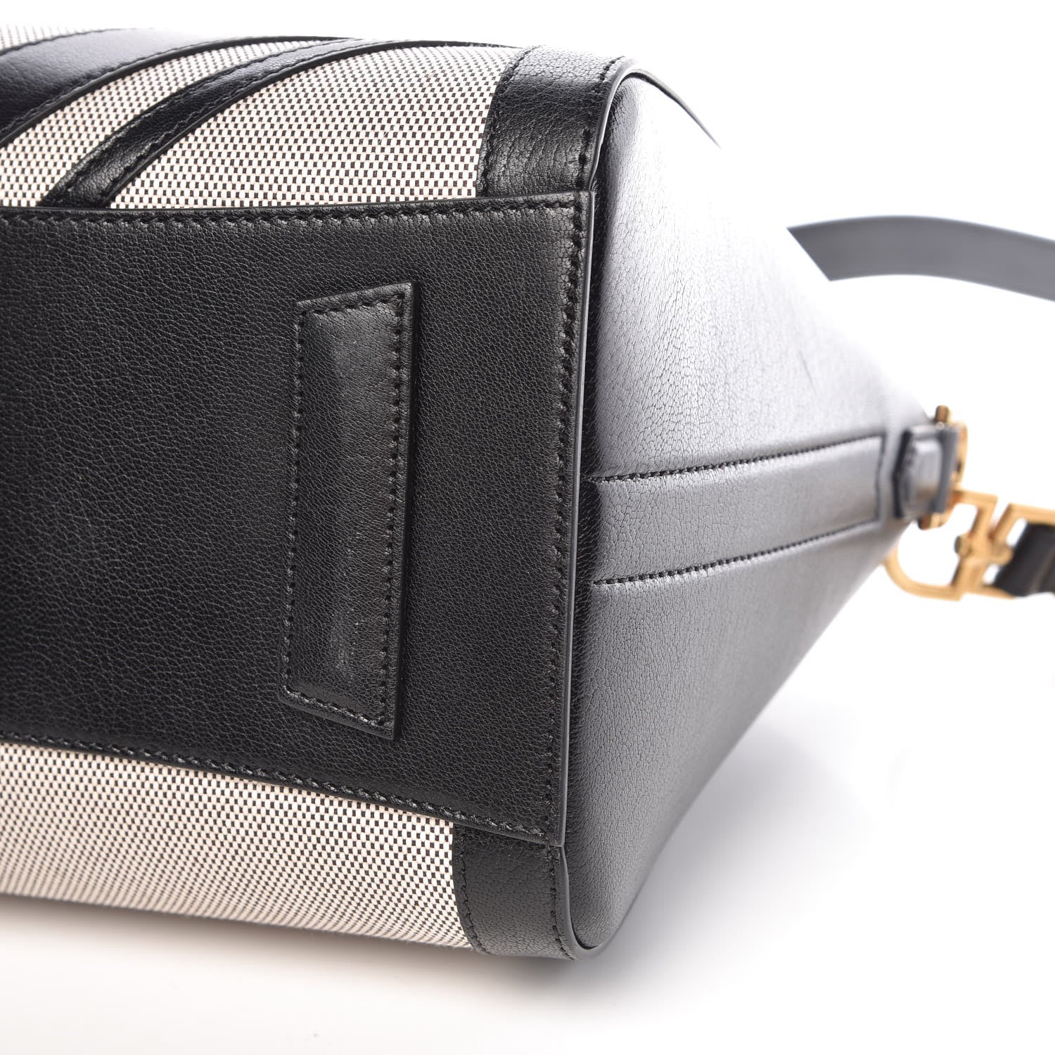 Givenchy Canvas Sugar Goatskin Striped Small Antigona Black 10 of 12