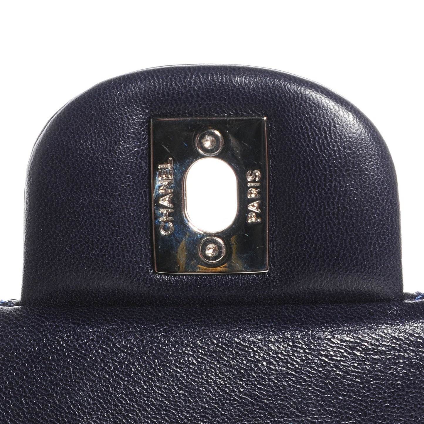 Lambskin Medium Double Flap Navy