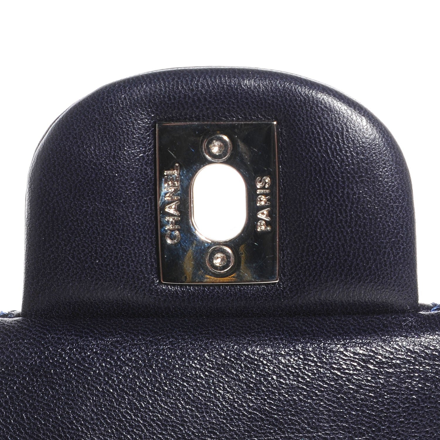 Chanel Lambskin Medium Double Flap Navy 7 of 9