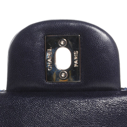 Chanel Lambskin Medium Double Flap Navy 7 of 9