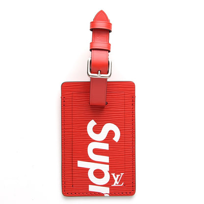 Louis Vuitton X SUPREME Epi Luggage Tag Red 1 of 4