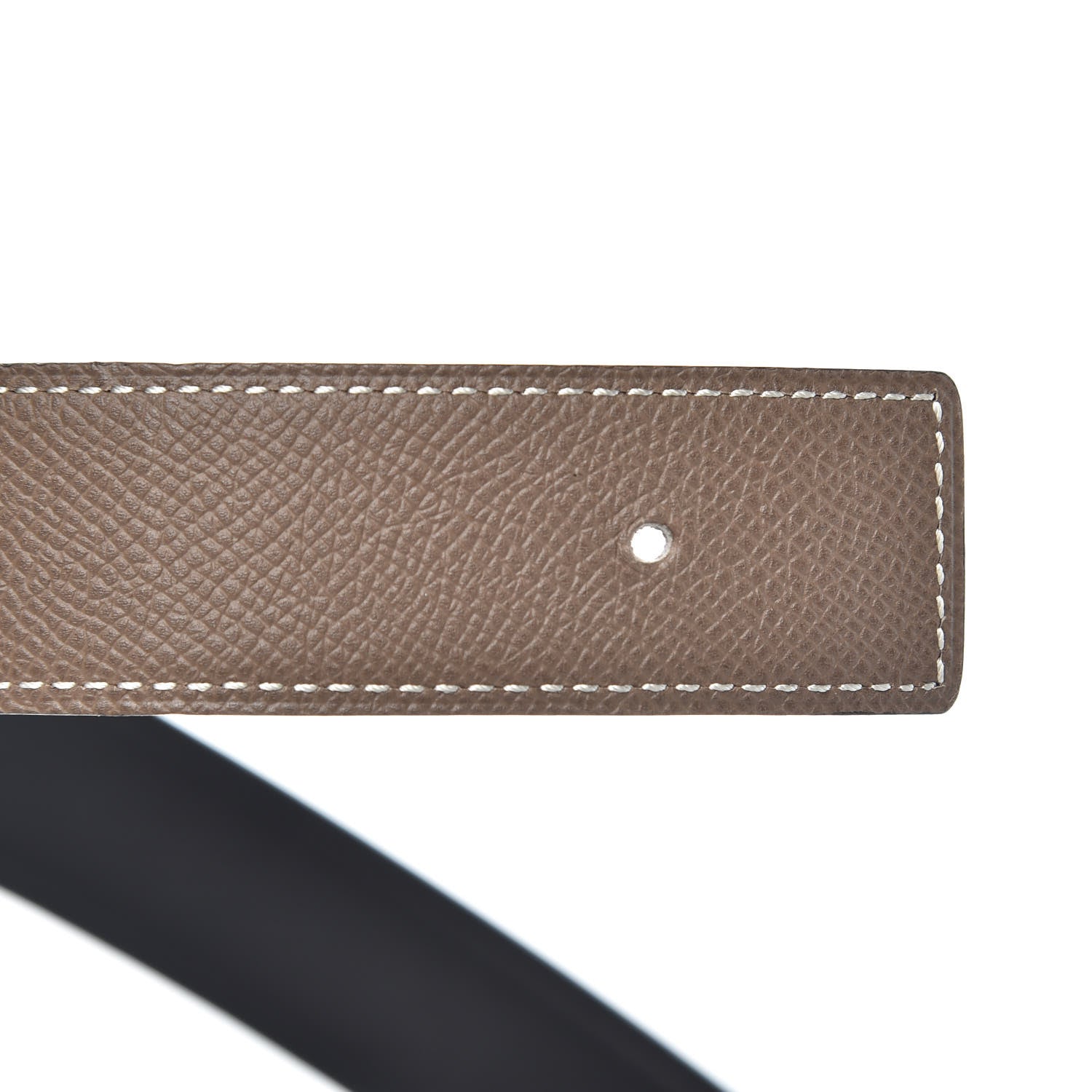 Hermes Swift Epsom 32mm H Belt 95 Black Etoupe 7 of 8