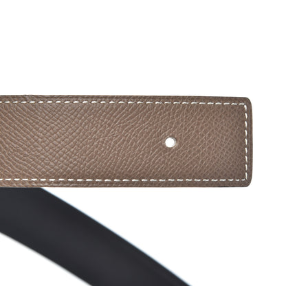 Hermes Swift Epsom 32mm H Belt 95 Black Etoupe 7 of 8