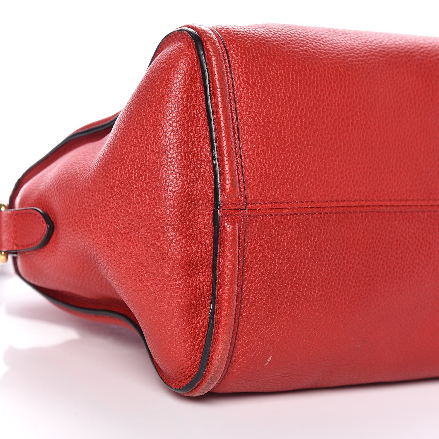 Alexander McQueen Pebbled Calfskin Small Skull Padlock Zip Around Tote Red 8 of 22