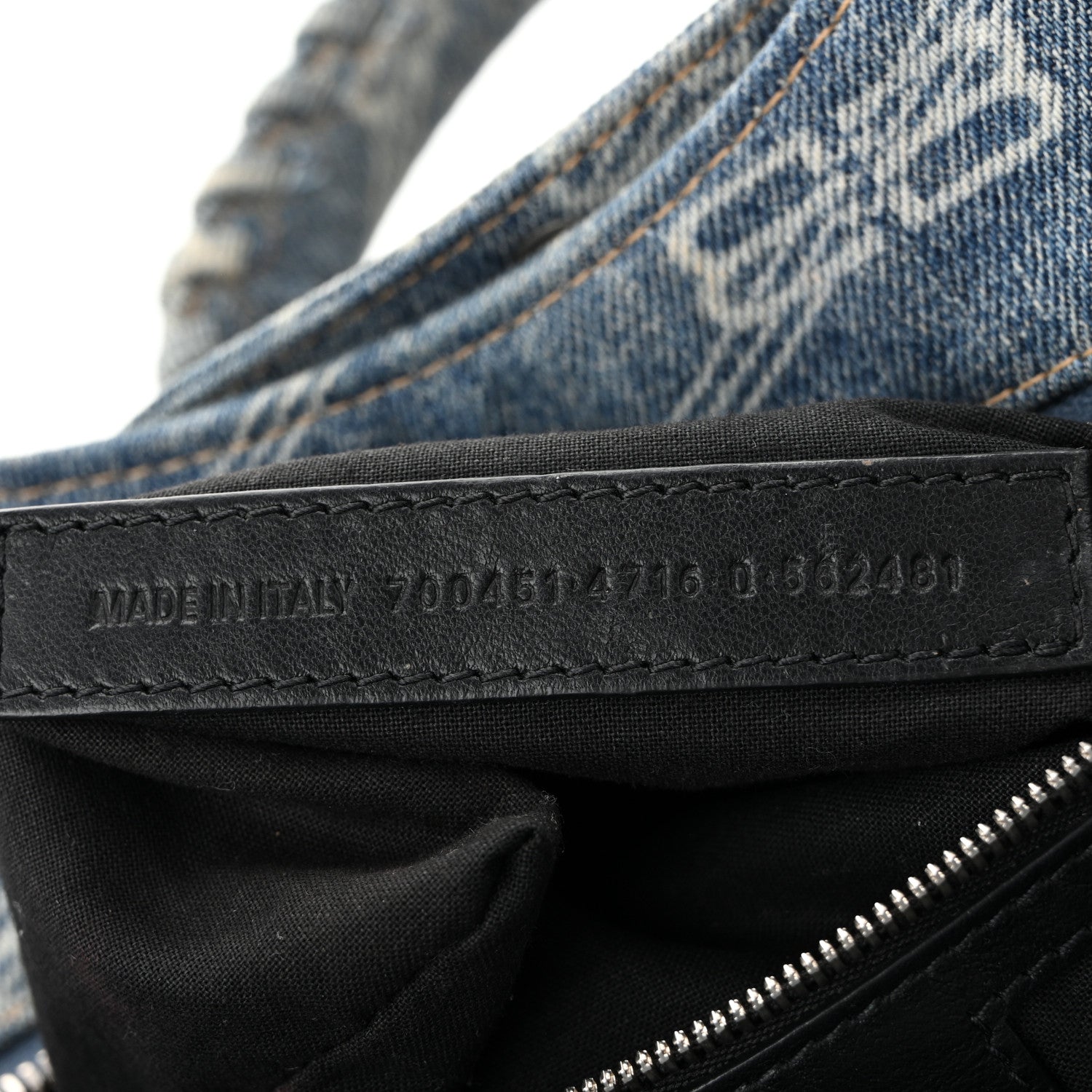 Balenciaga Denim BB Monogram Neo Cagole City Handbag Blue 8 of 17
