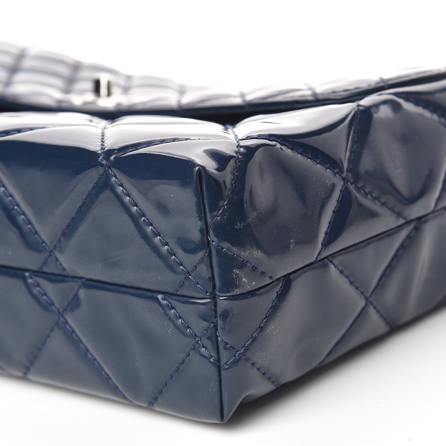 Chanel Vinyl Quilted In the Business Flap Bag Blue 9 of 12