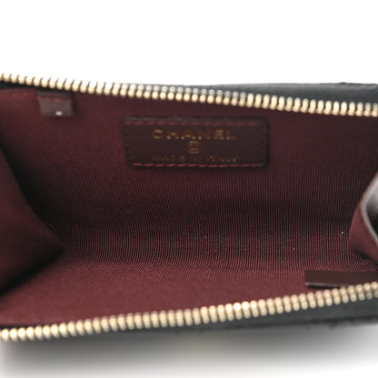 Chanel Lambskin Quilted Key Holder Case Black 5 of 8