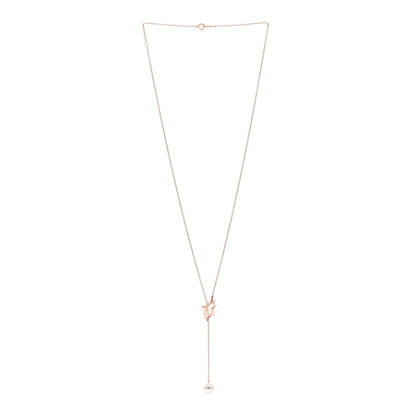 Mikimoto 18K Rose Gold Pearl Drop Pendant Necklace 3 of 4