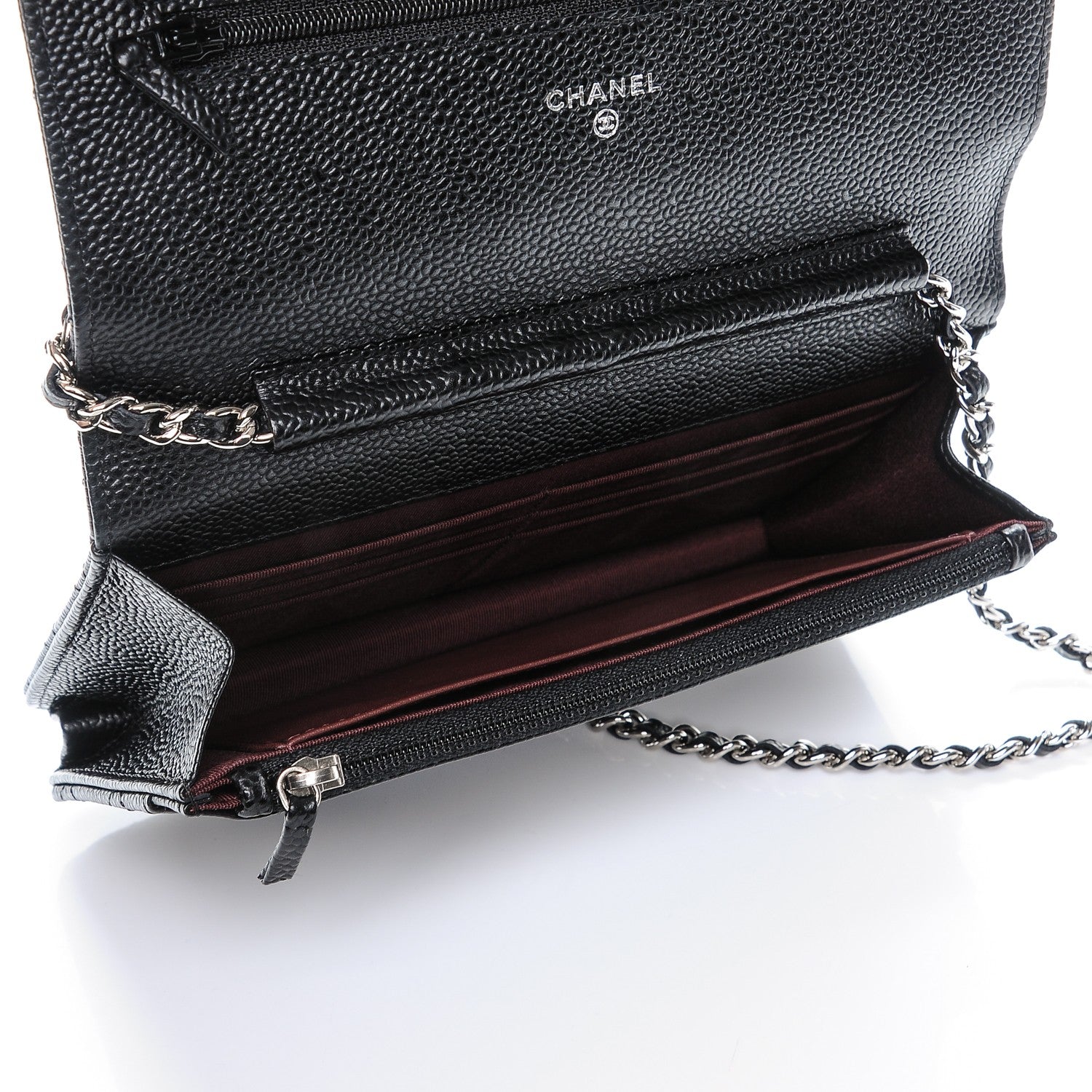 Chanel Caviar Quilted Wallet On Chain WOC Black 5 of 8