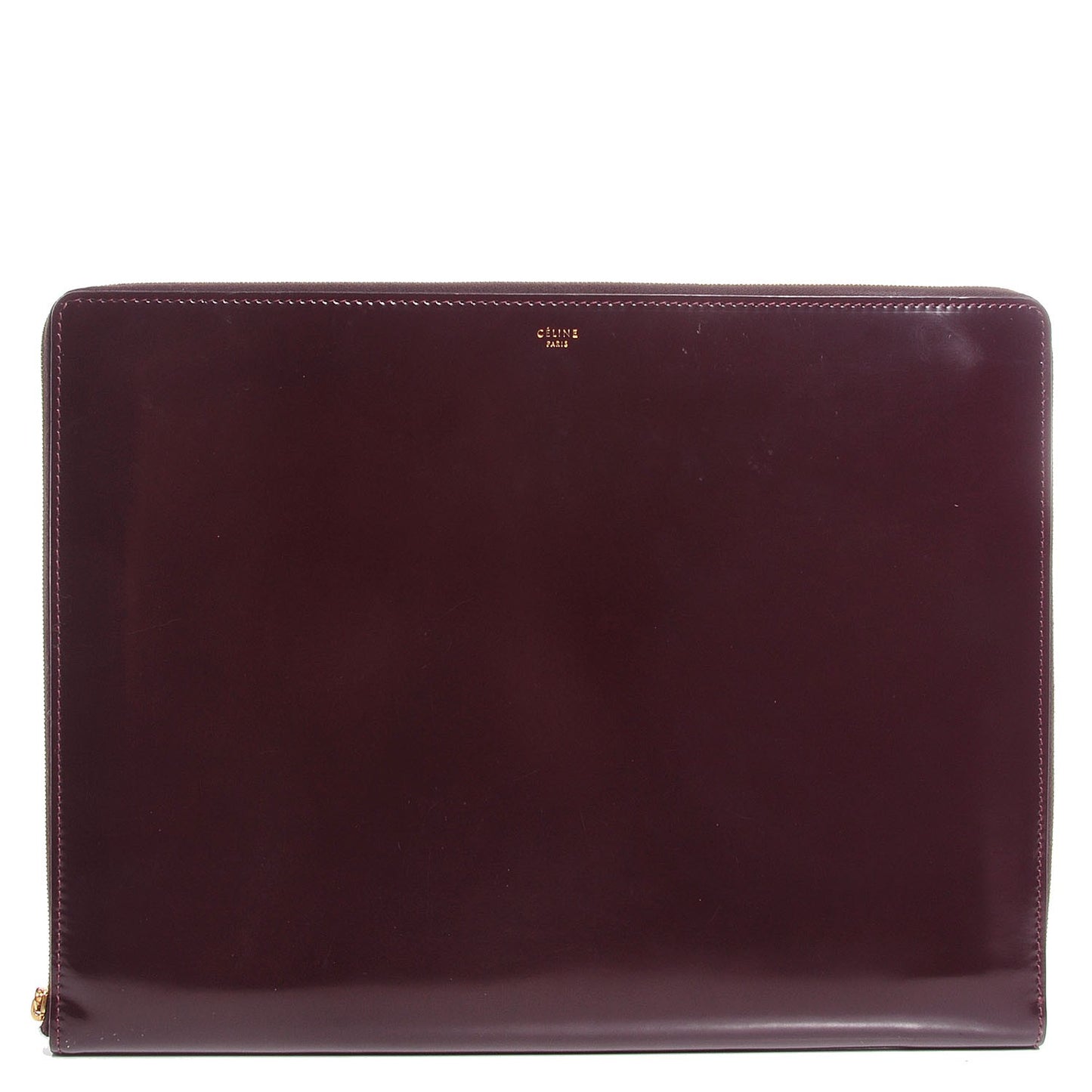 Spazzolato Calfskin Portfolio Burgundy