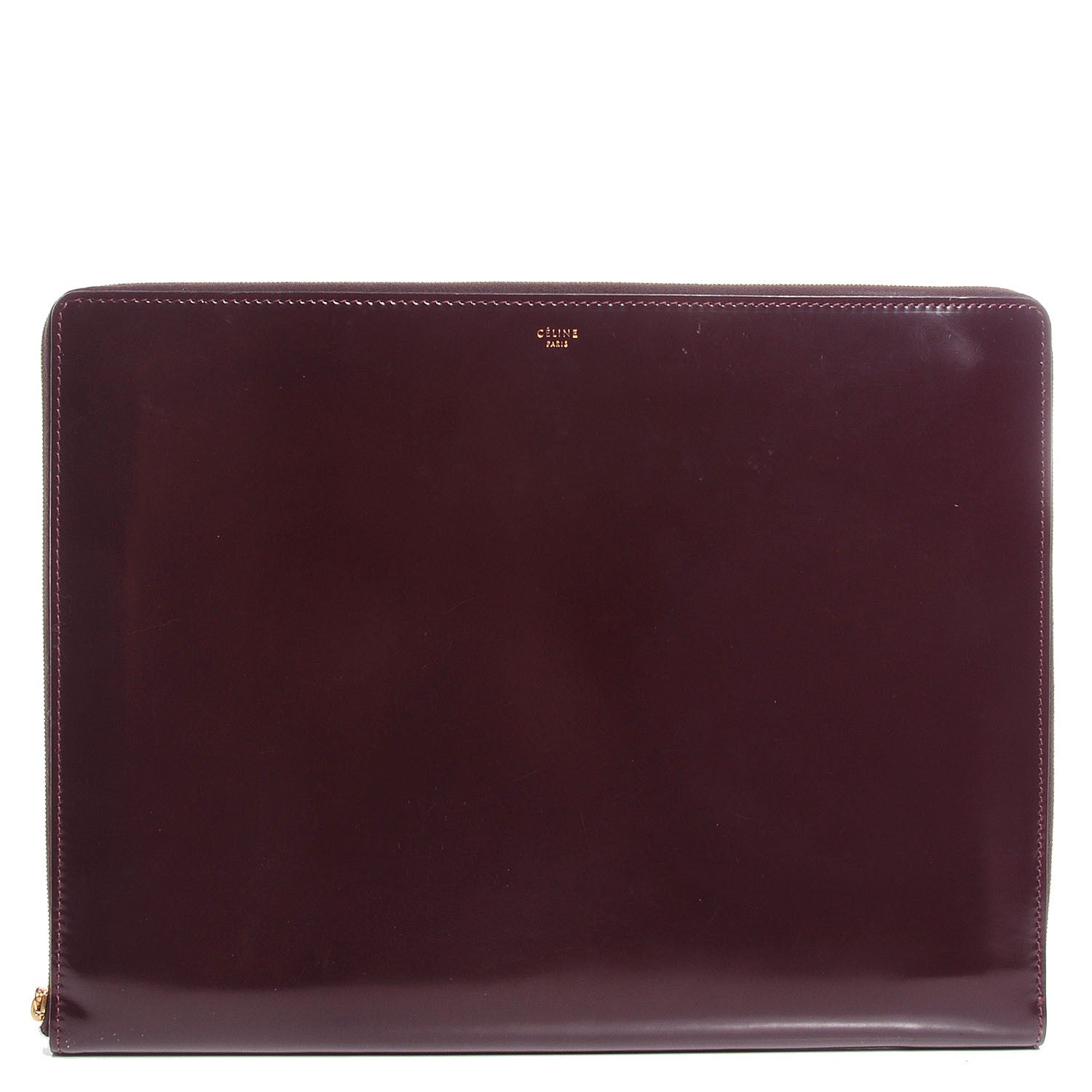 Celine Spazzolato Calfskin Portfolio Burgundy 1 of 8