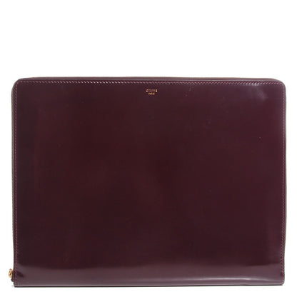 Celine Spazzolato Calfskin Portfolio Burgundy 1 of 8