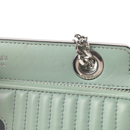 Fendi Shiny Nappa Trapuntata Chain Small DotCom Click Chain Satchel Pale Blue 15 of 15