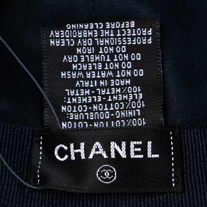 Chanel Cotton Sequin CC Cap Hat Blue 8 of 8