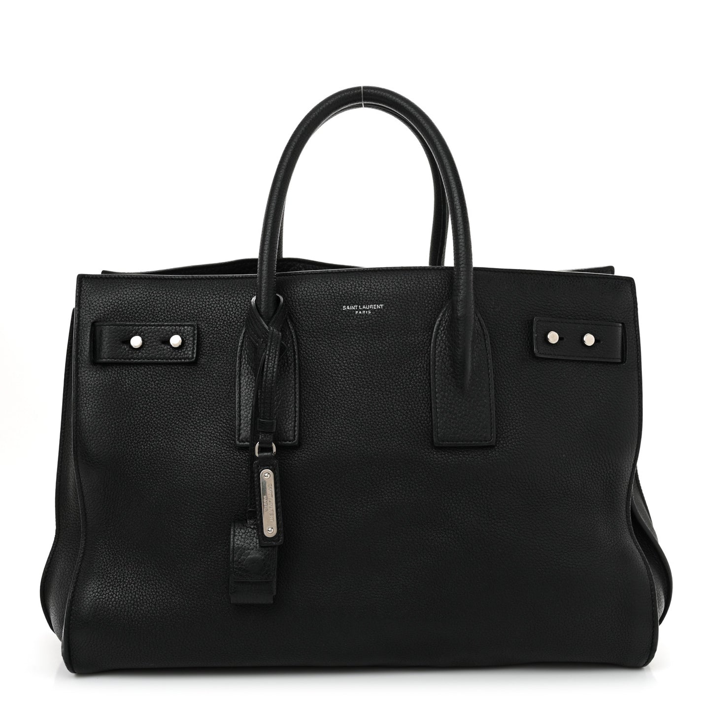 Grained Calfskin Medium Souple Sac De Jour Black
