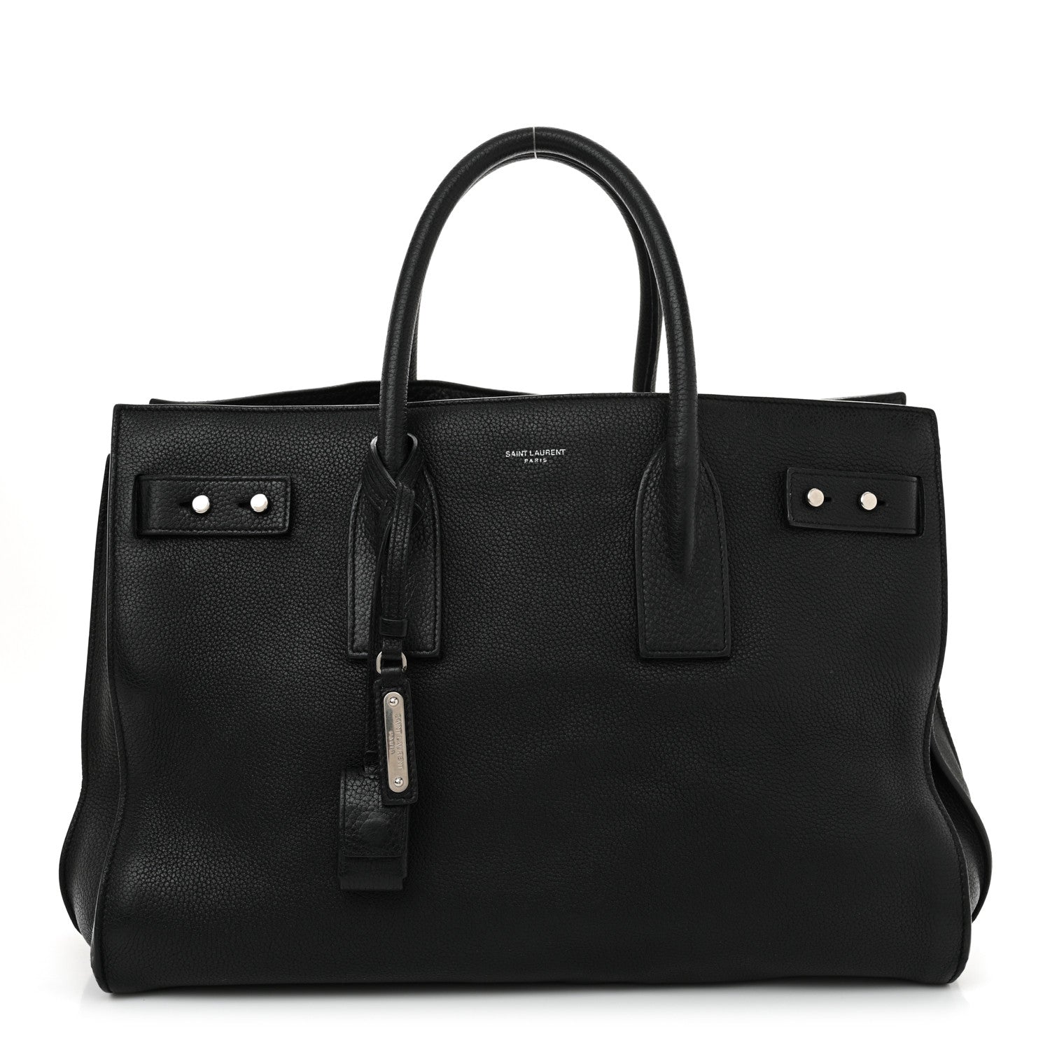 Saint Laurent Grained Calfskin Medium Souple Sac De Jour Black 1 of 20