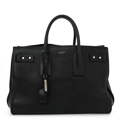 Saint Laurent Grained Calfskin Medium Souple Sac De Jour Black 1 of 20