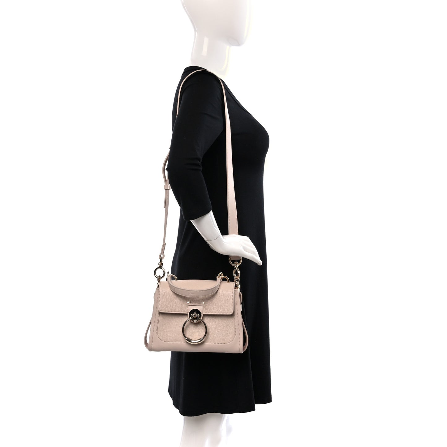 Calfskin Mini Tess Day Bag Cement Pink