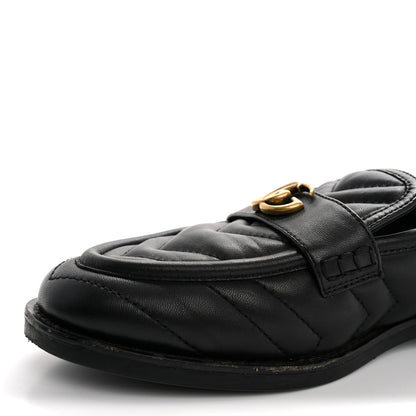 Gucci Nappa Matelasse Double G Marmont Loafers 37 Black 11 of 19
