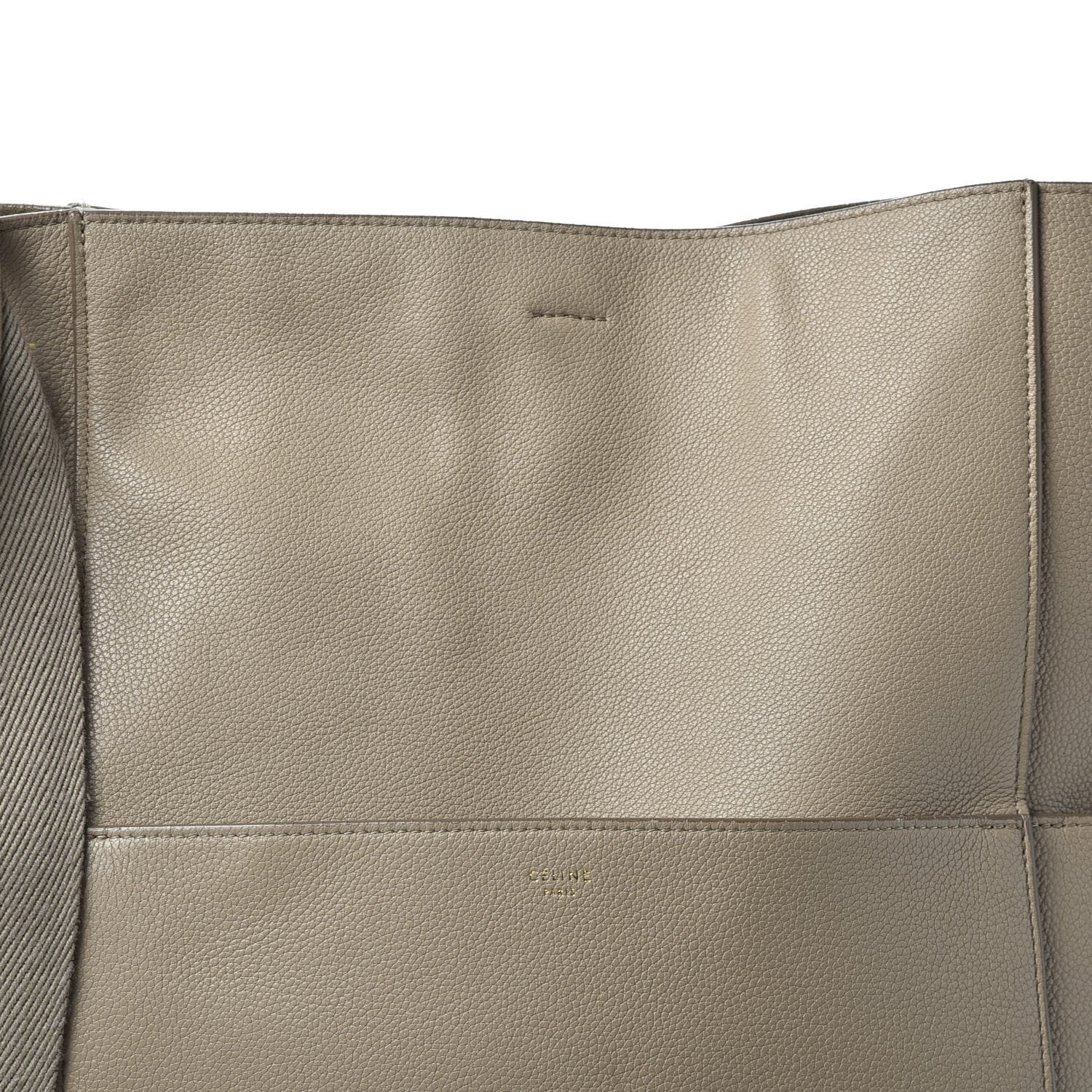 Celine Soft Grained Calfskin Sangle Bucket Bag Taupe 9 of 11