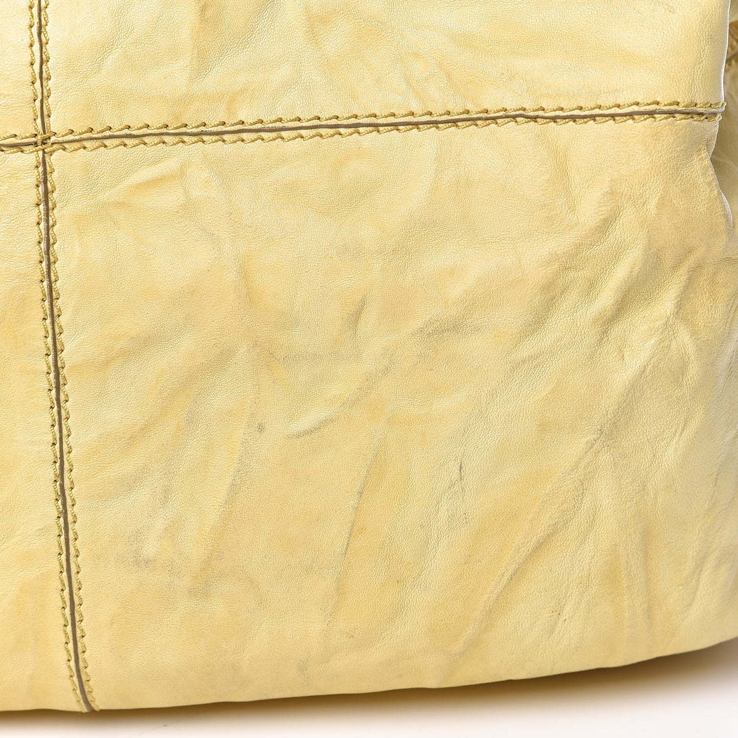 Wrinkled Lambskin Medium Nightingale Yellow