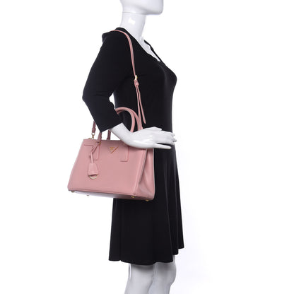 Prada Saffiano Small Galleria Double Zip Tote Orchidea 2 of 10