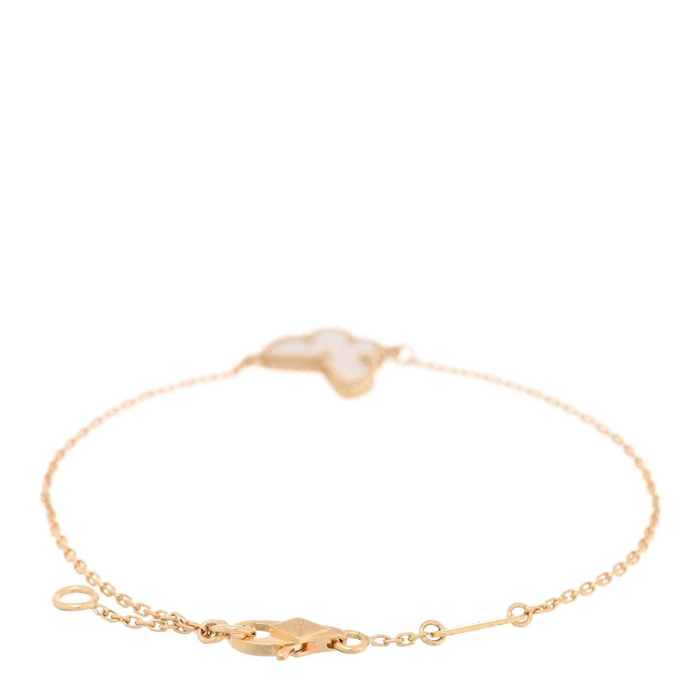 18K Yellow Gold Mother of Pearl Sweet Alhambra Butterfly Bracelet