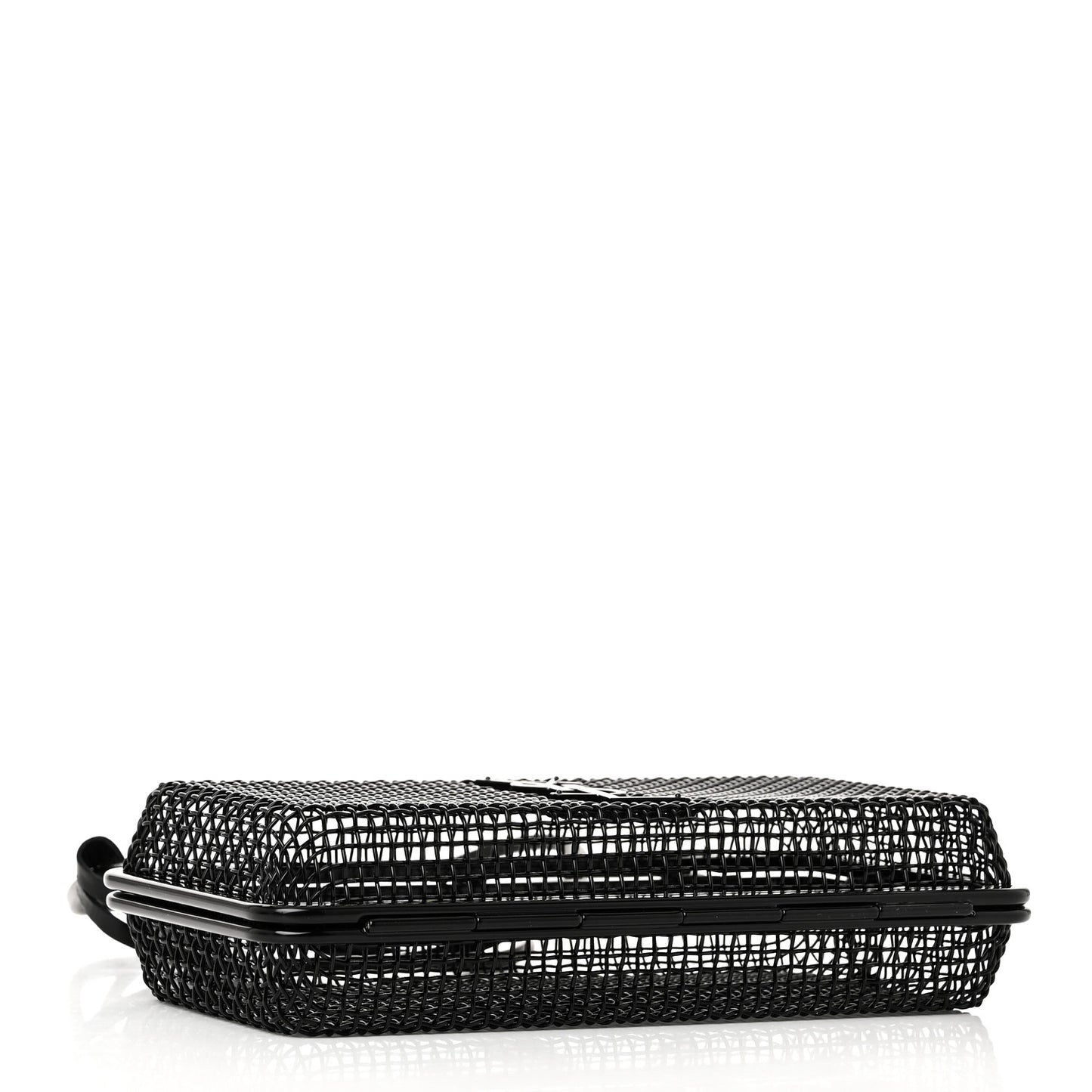 Brass Lambskin Monogram Cassandre Cage Bag Black